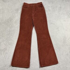 Levis Pants Womens 25x29 Brown Corduroy 70s High Flare